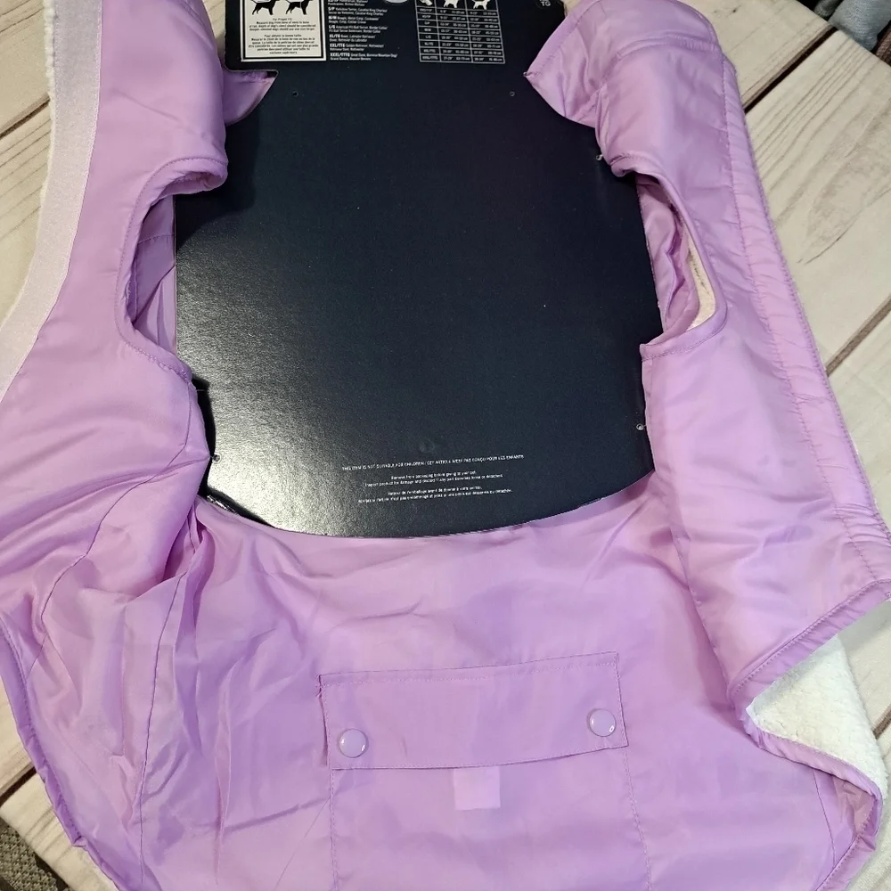 Nautica Pet XL Reversable Light Purple Lined Sherpa Dog Jacket